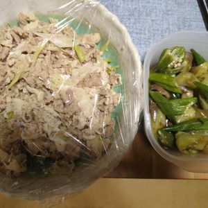 簡単お菓子大好き(^^)の作ってみた!投稿(ぶっかけ豚ネギ塩そうめん#包丁不要#やみつき)