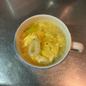 ぱぁぷるへいずの作ってみた!投稿(食べる長ねぎたっぷり玉子スープ)