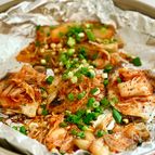 洗い物最小限♡メカジキとえのきのキムチ焼き【油・包丁不要】