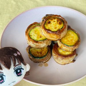 すみの作ってみた!投稿(一気に巻くので手間なし♪豚巻きズッキーニの甘酢ねぎ照り焼き)