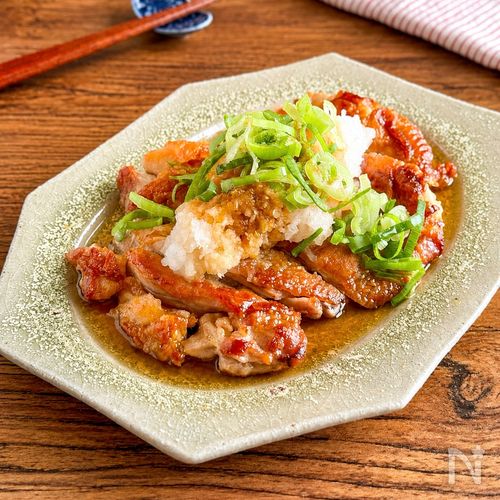 カリッとさっぱり♪【鶏もも肉のおろし柚子胡椒ポン酢】