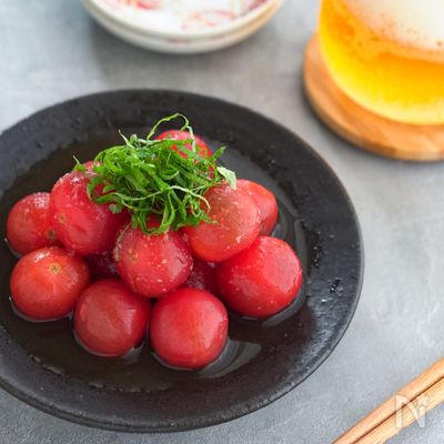 【ミニトマトのおひたし】のど越しつるん!