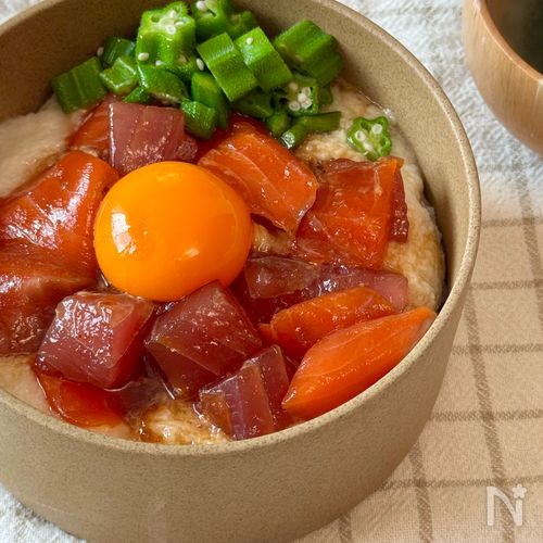 火を使わない✨【漬けとろろ丼】