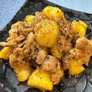 楽ラク手抜キッチン🐶🐾の作ってみた!投稿(【てりうま！豚こま肉じゃがバター】時短で子どもも好きな味♡)