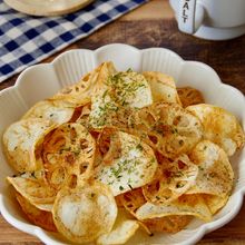 夢のコラボ♪れんこんポテトチップス