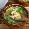 ふわとろ🤤【えのきとキャベツのたまごスープ】