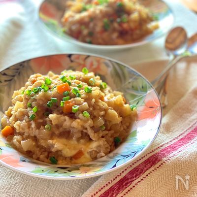 ほっこり♡大根とにんじんのチーズ和風リゾット