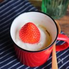 レンジでマグカッププリン～マスカルポーネクリームのせ～