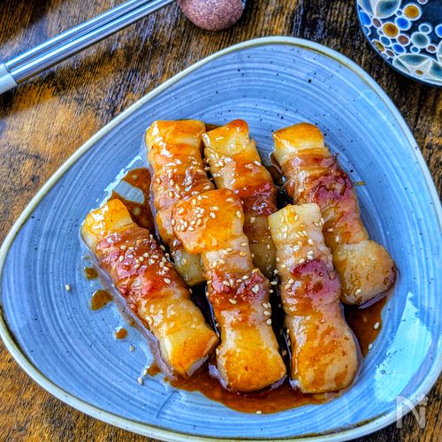 【くるくる豚餅の甘ぽん煮】夏休みごはんに優勝!!