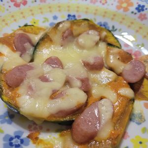 1バーバミーの作ってみた!投稿(火を使わず完成！ウインナーとかぼちゃのマヨチーズ焼き)