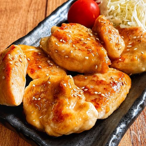 【鶏むね肉のうま味噌焼き】節約食材でご飯が進むおかず♪