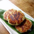 新ジャガとキヌアのハンバーグ