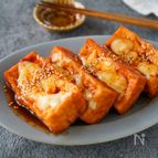 レンジで完成♡1分おつまみ『韓国風厚揚げチーズ』
