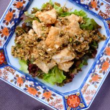 油は3㎜☆サッパリ食べる揚げない油淋鶏！