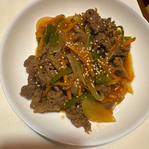 1253866の作ってみた!投稿(ご飯が進む♪【プルコギ風炒め】彩りも◎)