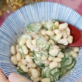 季節を楽しむ旬ごはん✿きゅうりとツナの豆サラダ