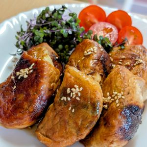 まゆのの作ってみた!投稿(新玉ねぎと大葉の肉巻き)