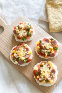 トースターで簡単♪ごはんピザ！余ったご飯で！ランチ・朝食に♪