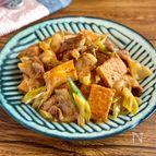 コスパ抜群！お手軽♪【厚揚げと豚こまの甘辛煮炒め】