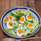 【サク飯（サラダ）】春キャベツの半熟卵のサラダ