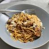 Karinの作ってみた!投稿(【焼肉のたれで旨味たっぷり】ナスのボロネーゼ風パスタ)