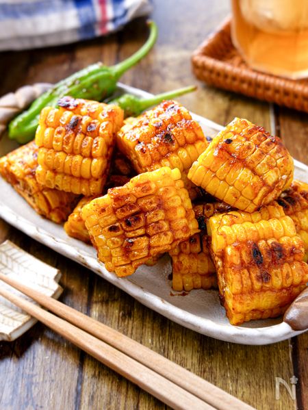 RINATY（りなてぃ）さんの【BBQとうもろこし】焼肉のたれで簡単！やみつき副菜♡