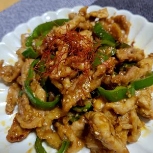 ヴェルの作ってみた!投稿(【豚こまピーマンの韓国焼肉炒め】パパッと10分!ご飯に合う♡)