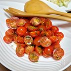 【ミニトマトのディルサラダ】切って混ぜるだけの30秒レシピ。
