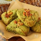 砂糖なしでもザクホロ食感【抹茶の米粉スコーン】バター不使用