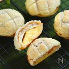 市販のクリームパンで10分アレンジ【クリームメロンパン】