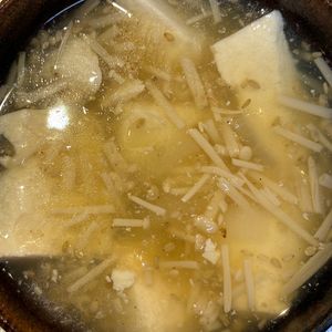 くだもの大好き🧡の作ってみた!投稿(【とろとろねぎ胡麻スープ】豆腐とえのきの簡単中華スープ♬)