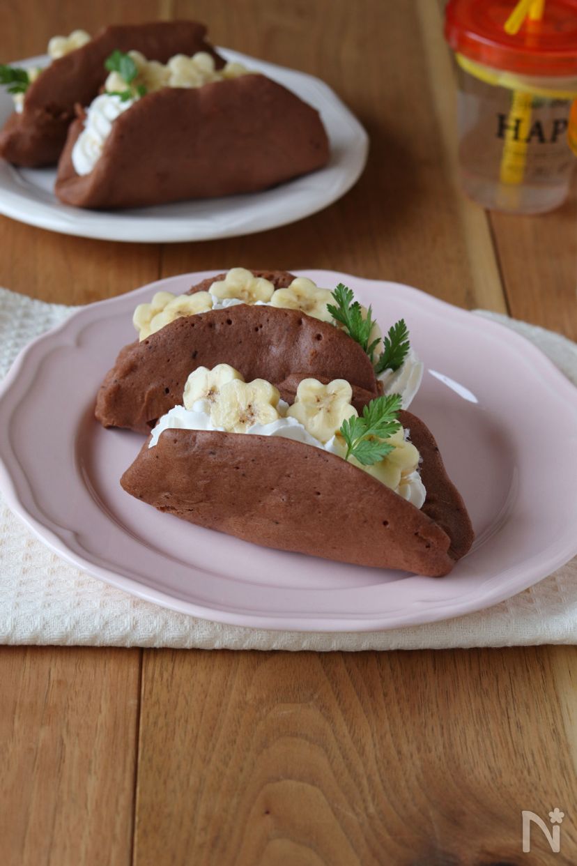 レンジで簡単 米粉のもちもち チョコバナナオムレット By 中村りえ レシピサイト Nadia ナディア プロの料理家のおいしいレシピ