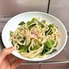 ケの作ってみた!投稿(冷蔵庫の定番でパパッと♪【ベーコンとレタスの焼きうどん】)