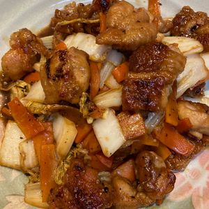 くだもの大好き🧡の作ってみた!投稿(タレが絶品！ご飯が進む♡白菜と鶏肉の照り炒め)