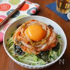 韓国風イカキムチ丼