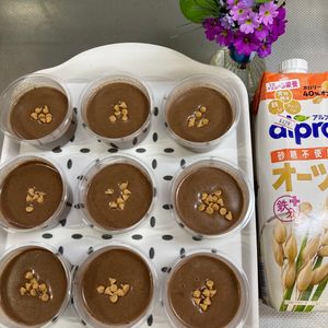 そら・ゆずの作ってみた!投稿(混ぜて冷やすだけ！オーツミルクでヘルシーチョコプリン♪)