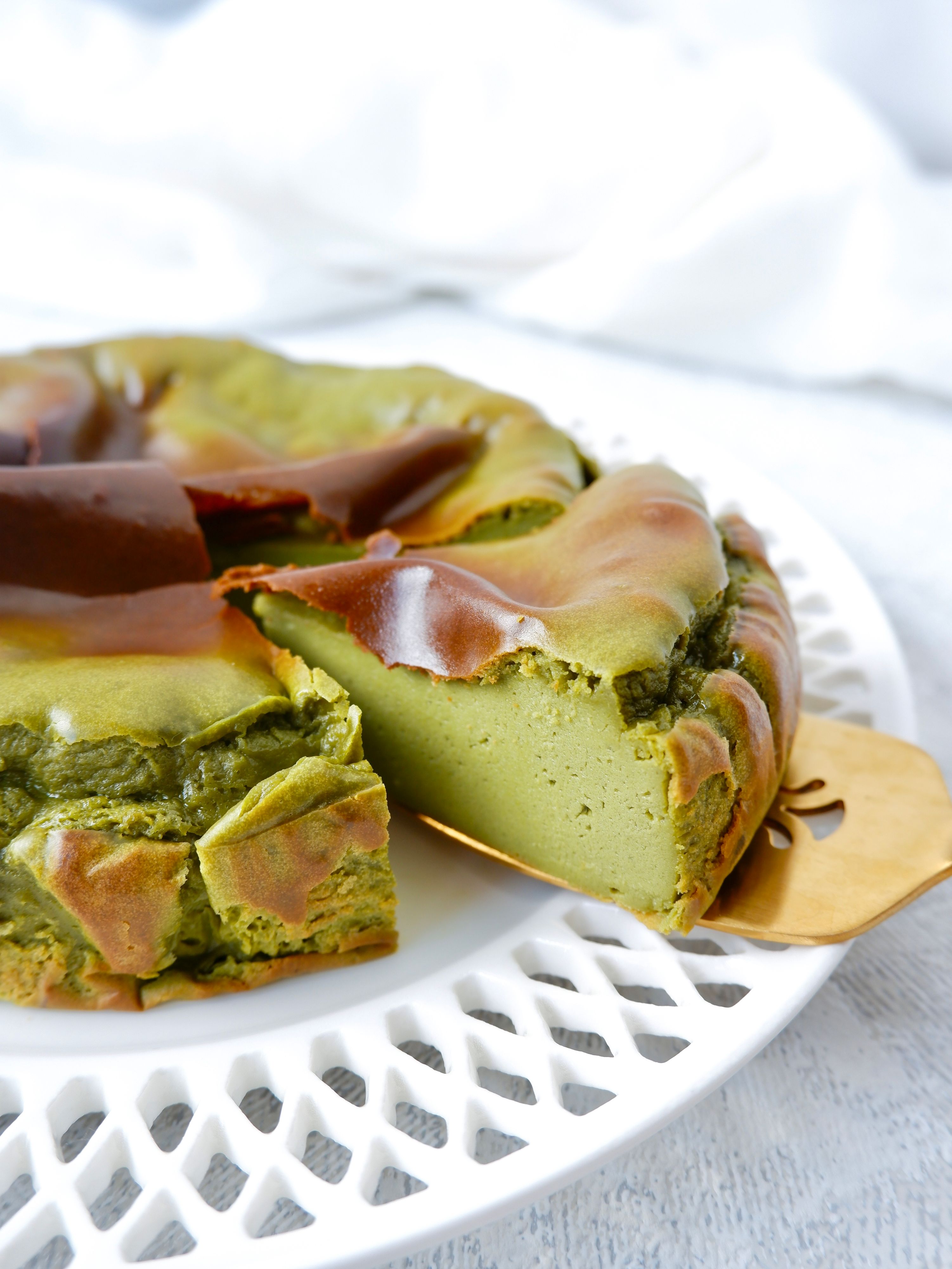 簡単ヘルシー絶品♡【抹茶のお豆腐チーズケーキ】生クリームなし