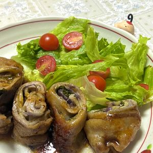 あ〜の作ってみた!投稿(【生焼け回避!絶品♡︎豚バラの茄子チーズロール】簡単/時短)