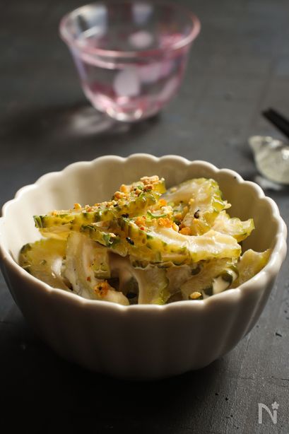 簡単一品。ゴーヤのピリ辛マヨ和え