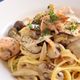 秋鮭ときのこのクリームパスタ