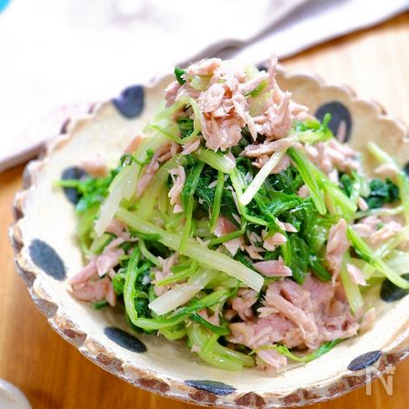 簡単副菜 水菜とツナのごま油和え By Rinaty りなてぃ レシピサイト Nadia ナディア プロの料理家のおいしいレシピ