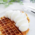 【韓国屋台飯】生クリームワッフル（ホットケーキミックス使用）