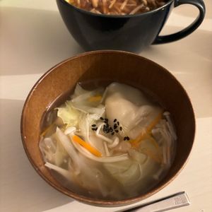 1079395の作ってみた!投稿(心も体も温まる！パパッと餃子スープ)