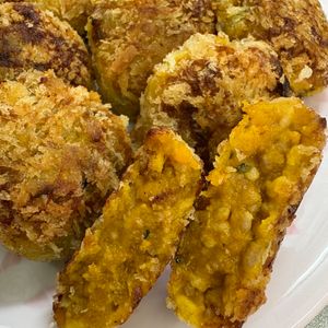 ひまわりの作ってみた!投稿(【かぼちゃのカレーコロッケ】タネはレンチンで♪簡単おいしい！)