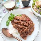 火を使わない！レンジで濃厚♡ひき肉ハッシュドビーフ