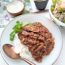 火を使わない！レンジで濃厚♡ひき肉ハッシュドビーフ