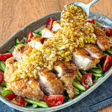 簡単♪焼いてかけるだけ◎【揚げない油淋鶏】