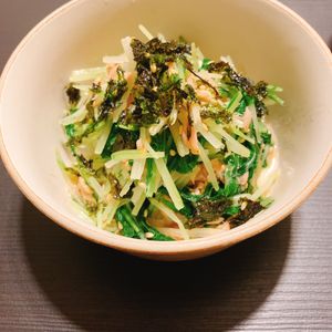 りんの作ってみた!投稿(水菜とツナの和風チョレギサラダ【#やみつき #あと一品】)