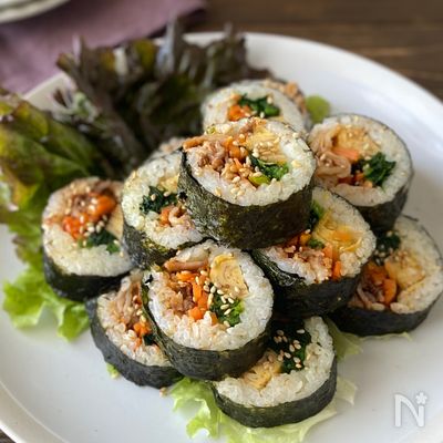 【韓国海苔巻きキンパ】食べ応えたっぷり♡子供も好きな味付け