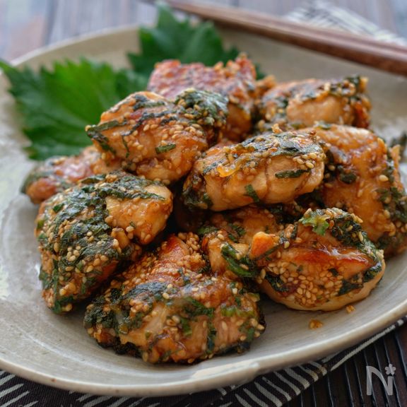 揚げずにヘルシー!＊ごましそポン酢チキン＊